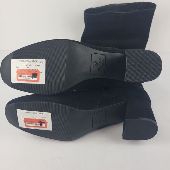 BLONDO ASHLEY Waterproof Knee High Boot Faux leather suede Black 8.5M - Picture 14 of 15